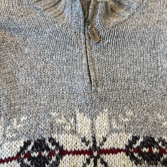 vintage Eddie Bauer Legend 100% wool snowflake cottage core sweater XL - Picture 9 of 11